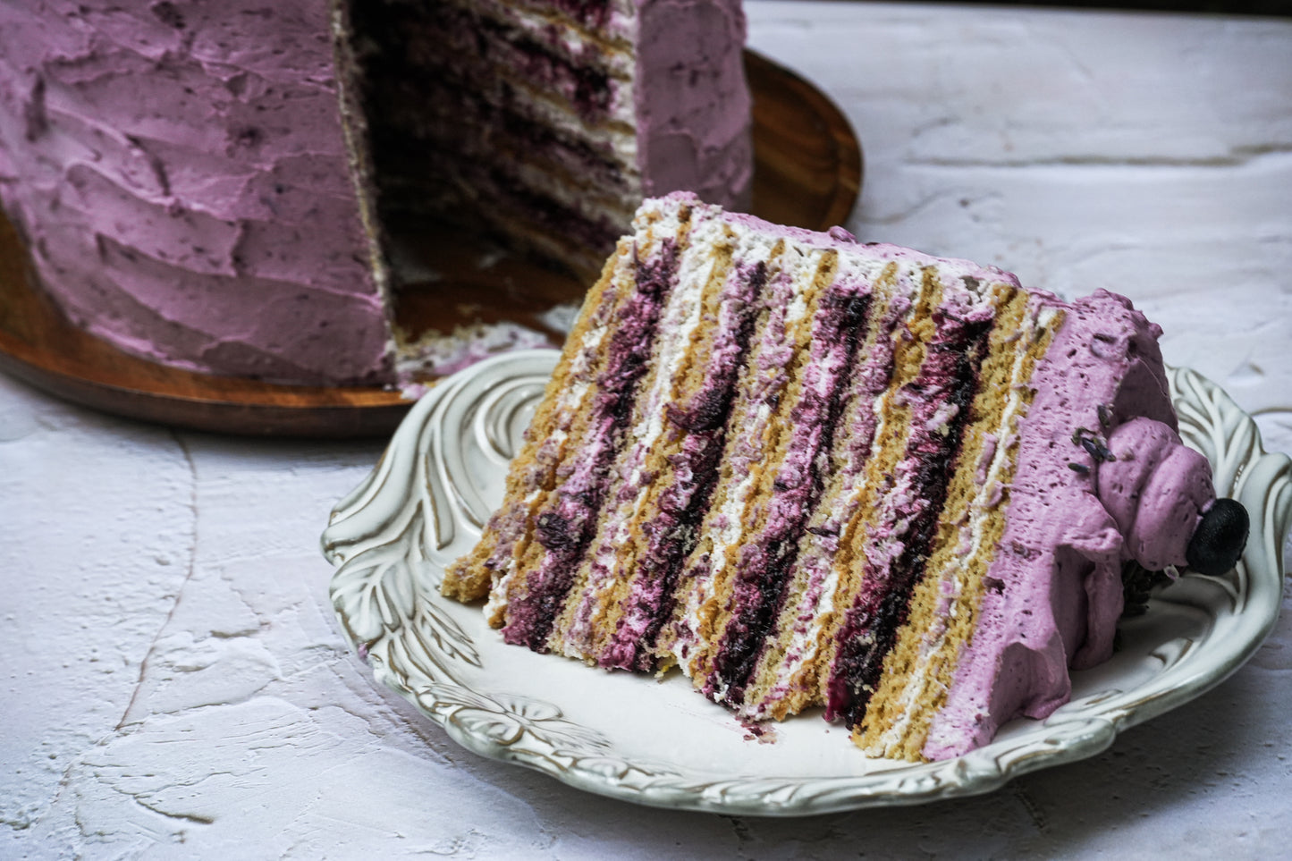 Blueberry Lavender Honey Cake