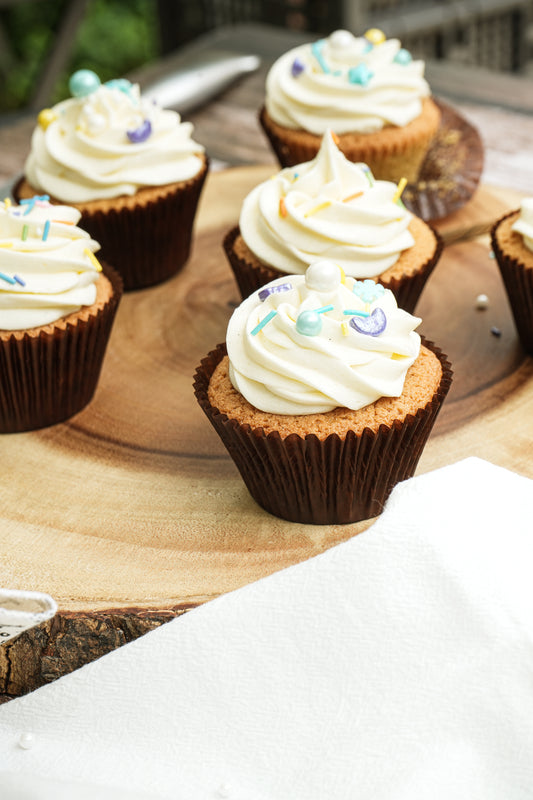 Funfetti Vanilla Cupcakes with Cream Cheese Frosting