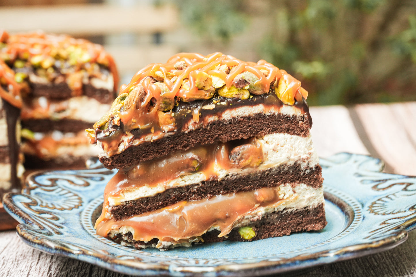 Salted Caramel Pistachio Cake