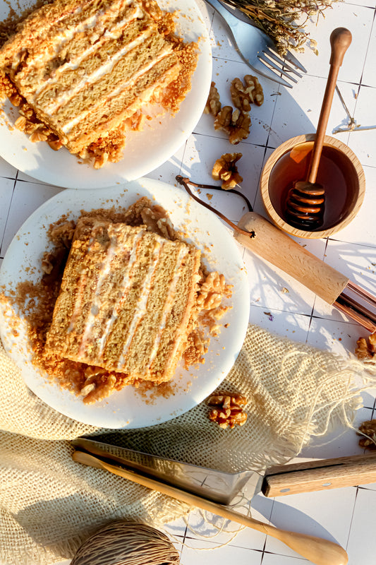 Wildflower Honey And Walnut Cake