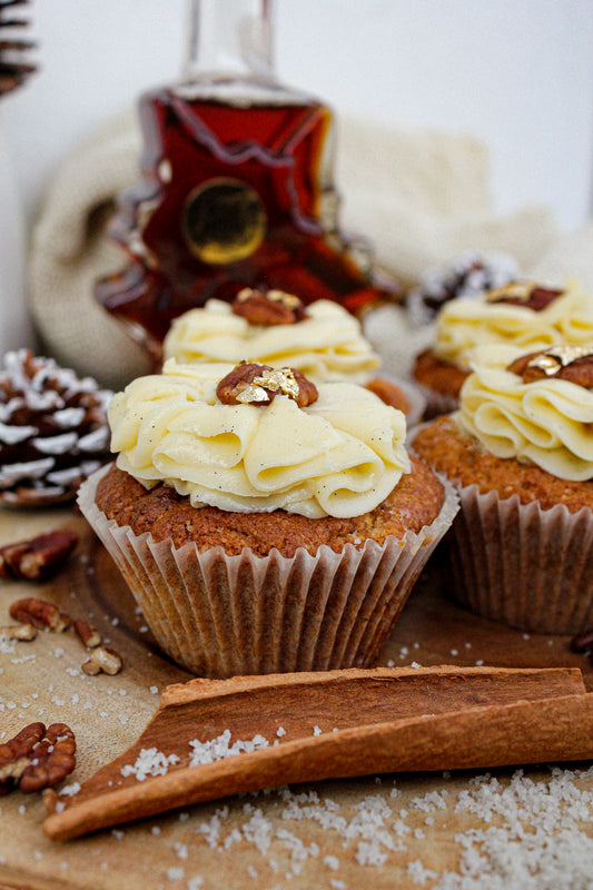 Maple Pecan Pie Cupcakes with Cream Cheese Frosting