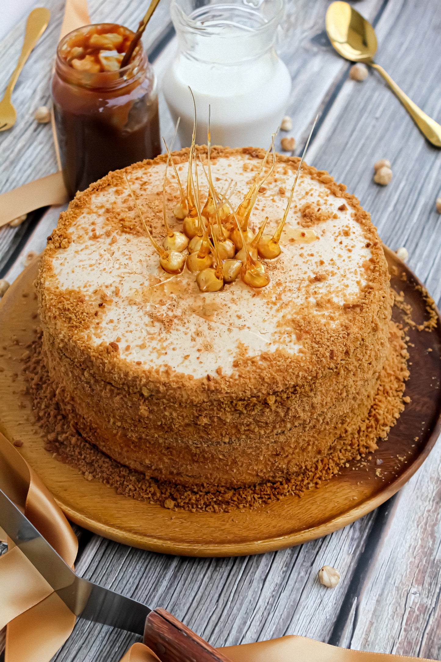 Dulce De Leche Honey Cake