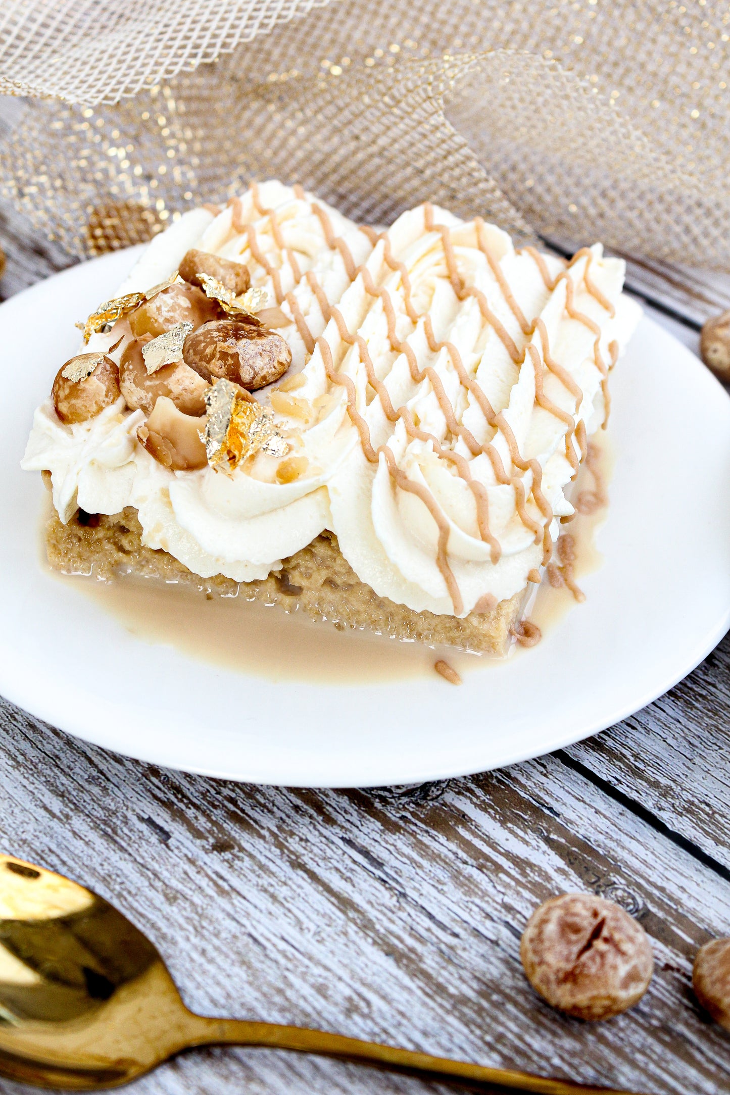 White Malt and Macadamia Tres Leches