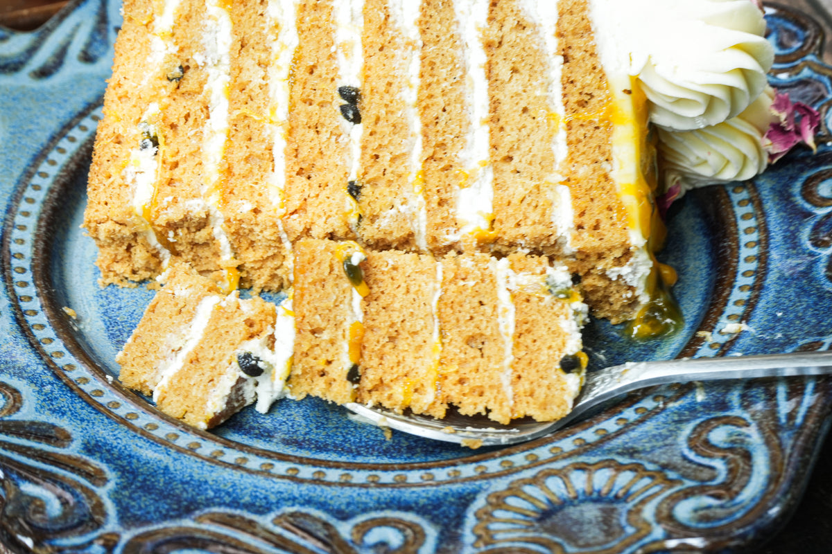 Passionfruit Honey Cake