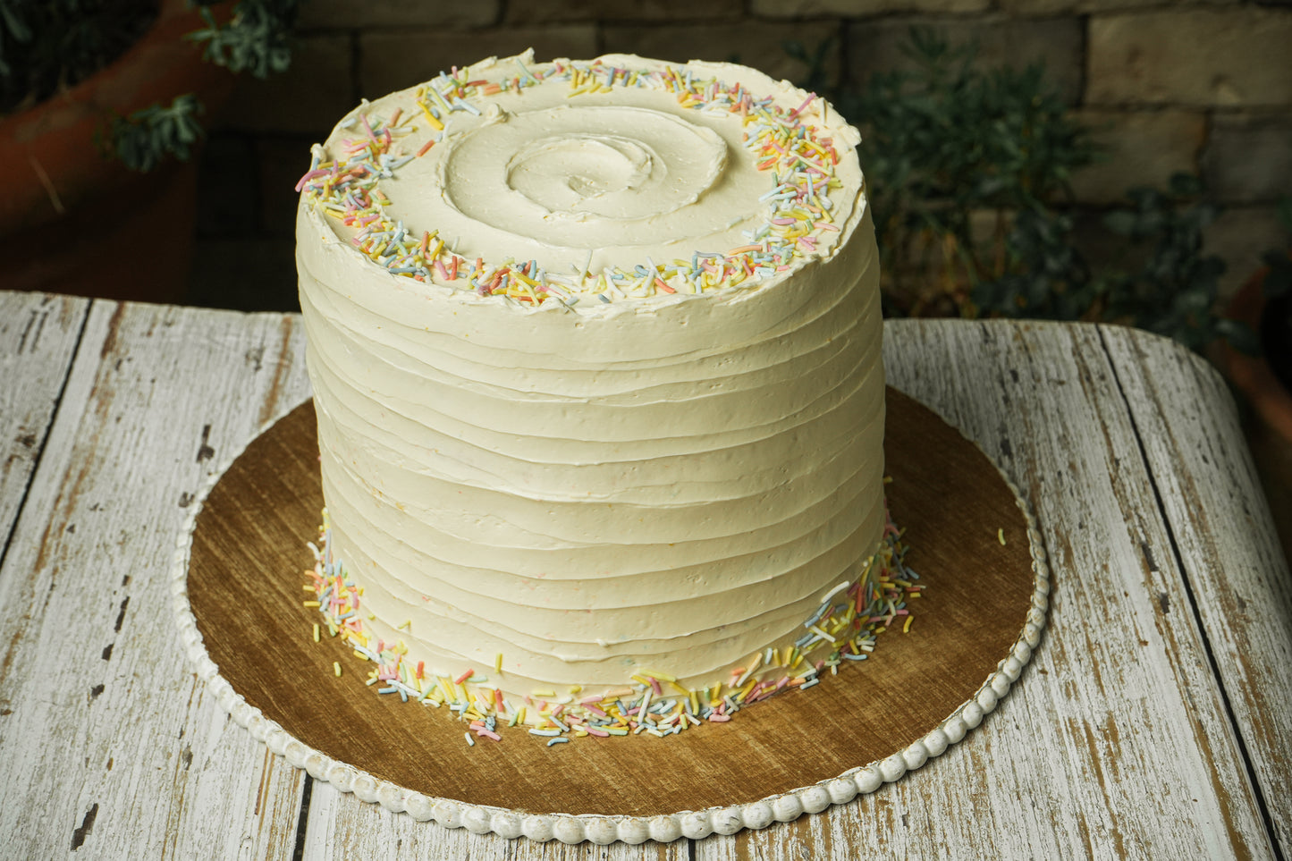 Whimsical Rainbow Cake