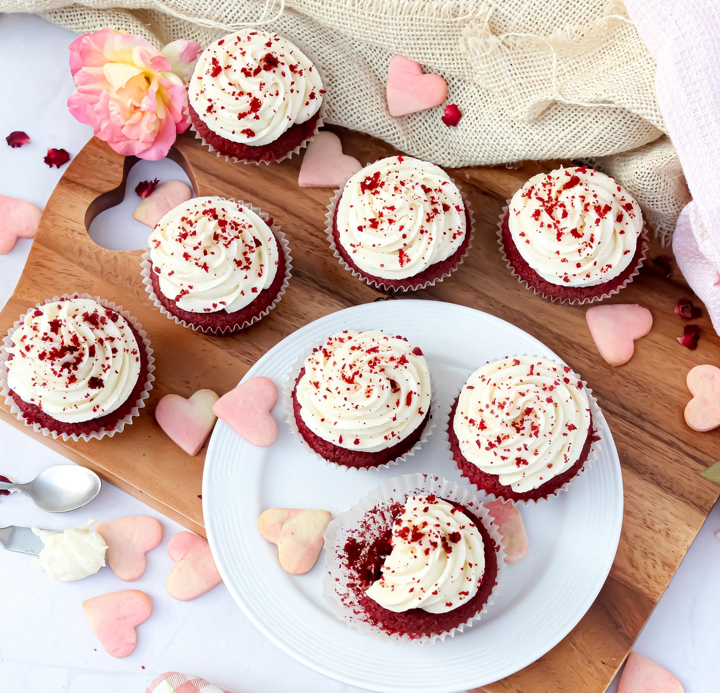 Red Velvet Cupcakes with Cream Cheese Frosting